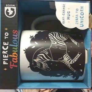 Fierce to Fabulous Heat changing mug Zebra to Unicorn Hot and Cold New